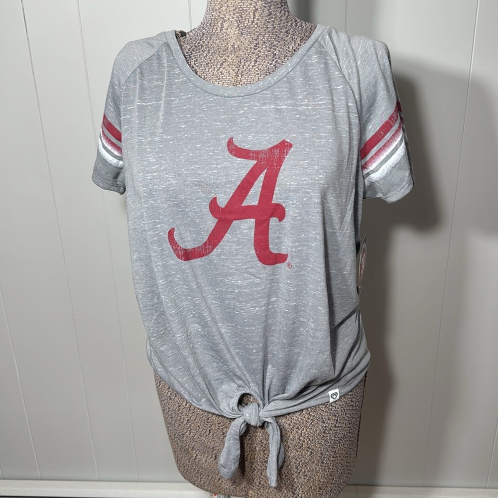 Colosseum NWT Womens Large Alabama Short Sleeve Shirt with Tie in Front